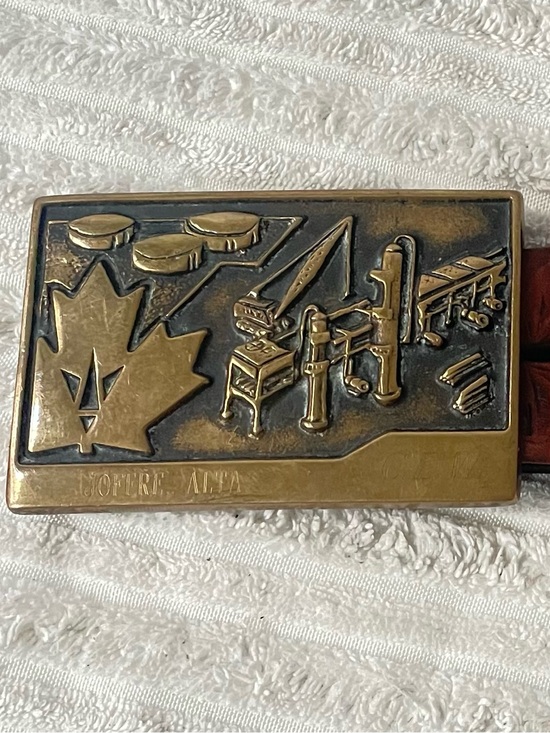 Other - Vintage Joffre Alta Alberta Canada Solid Brass Belt